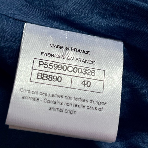 GIFTABLE Chanel Blue Lambskin Leather Jacket New With Tags - Picture 6 of 7